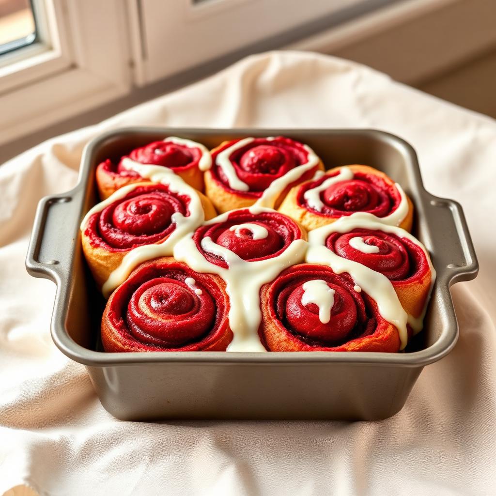 Red velvet cinnamon roll