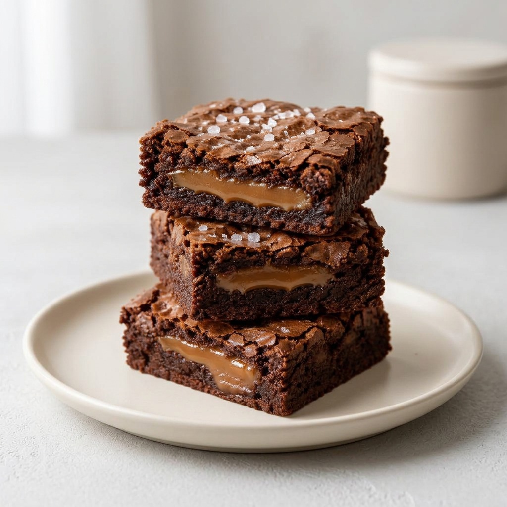 Salted caramel brownie