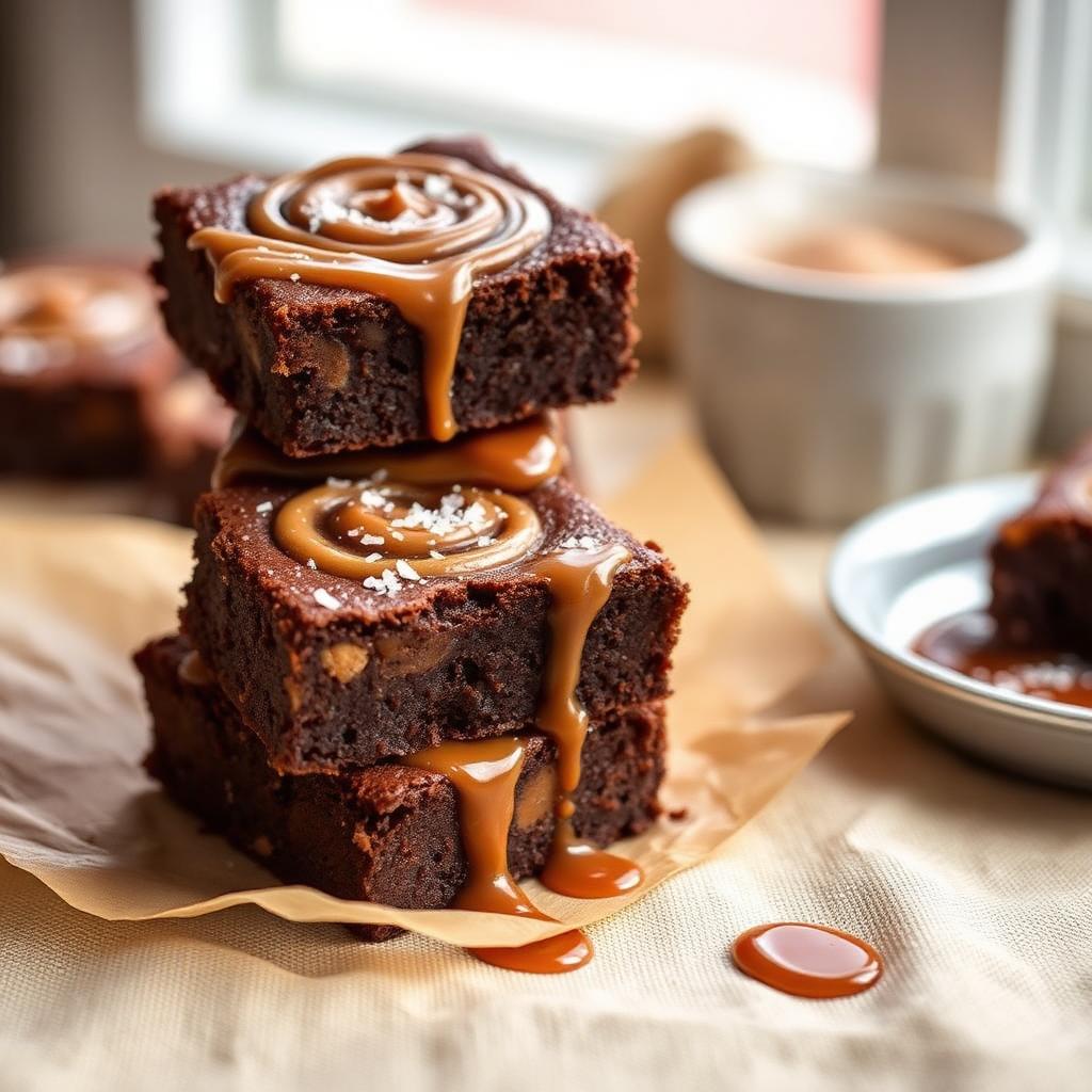 Salted caramel brownie