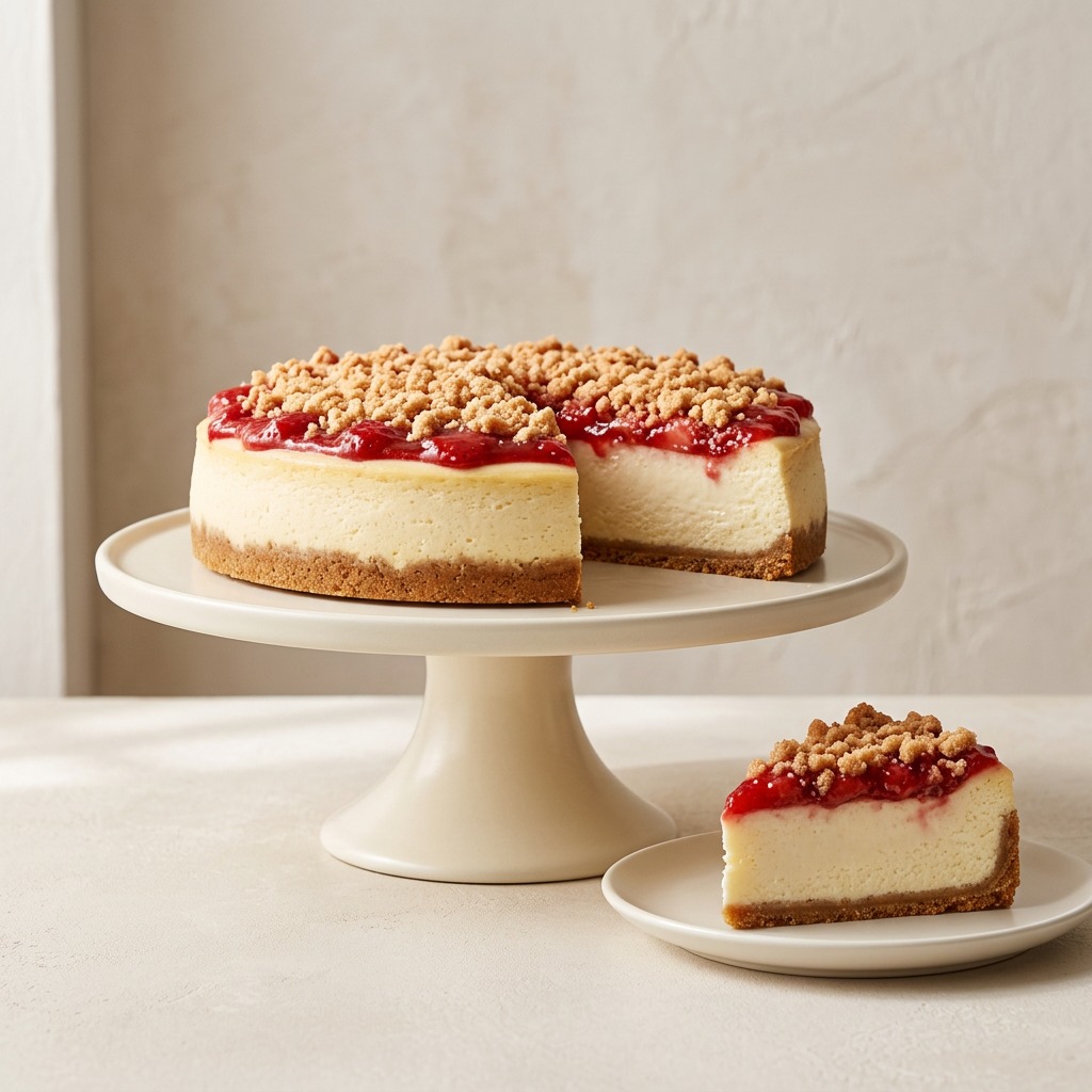 Strawberry crunch cheesecake